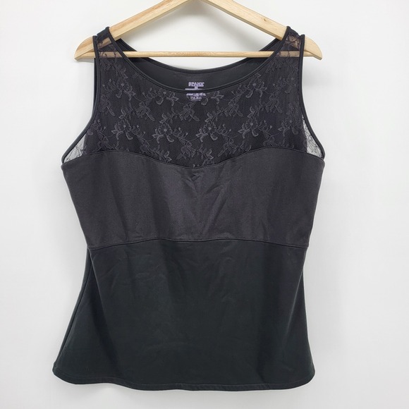 SPANX By Sara Blakely Women 3X Black Lace Hide & Seek Shaping Tank Top Shapewear - Picture 1 of 7